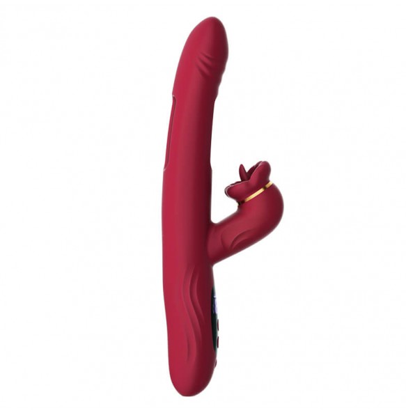MizzZee - Oral Pleasure Hollow Licking Display Vibrator Wand (Chargeable - Burgundy)
